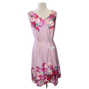 NWT Pink Yumi Floral Sleeveless Dress US Size 8